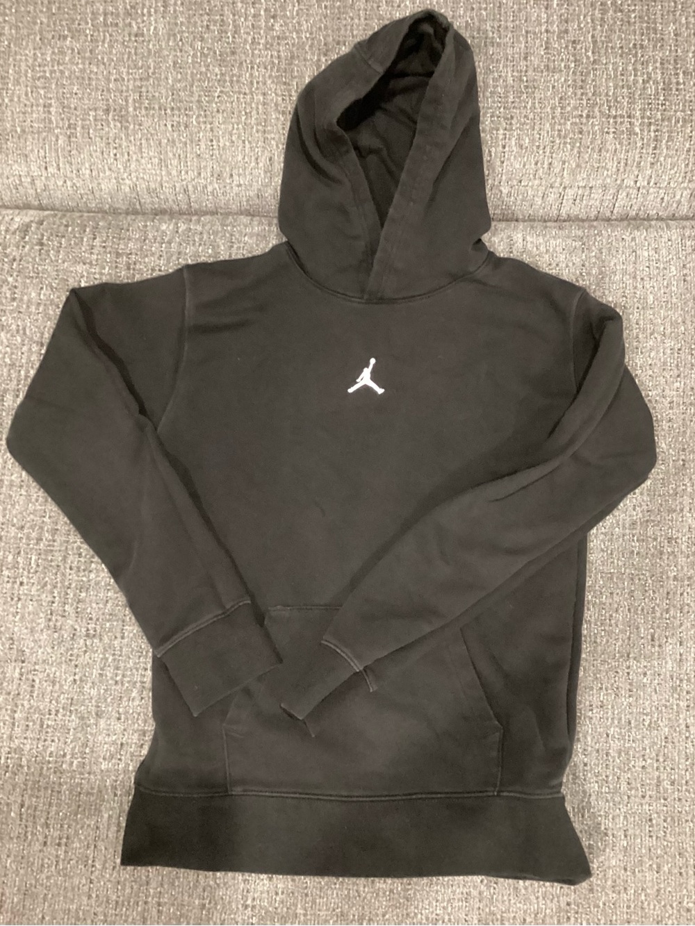 Jordan Black Hoodie with White Jumpman Logo